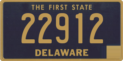 DE license plate 22912