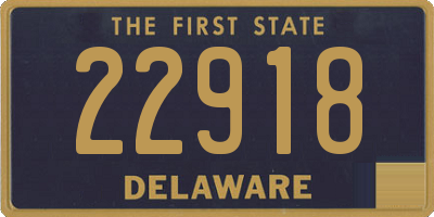 DE license plate 22918