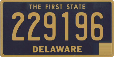 DE license plate 229196