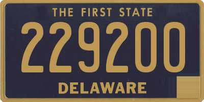 DE license plate 229200