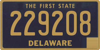 DE license plate 229208