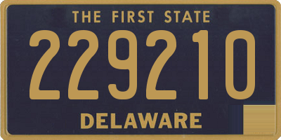 DE license plate 229210