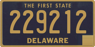 DE license plate 229212