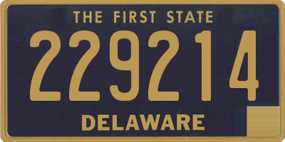 DE license plate 229214