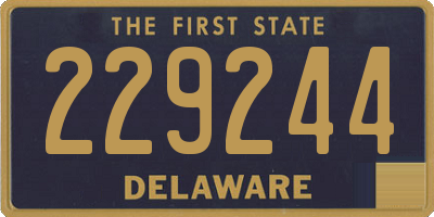 DE license plate 229244