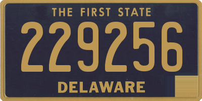 DE license plate 229256