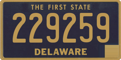 DE license plate 229259