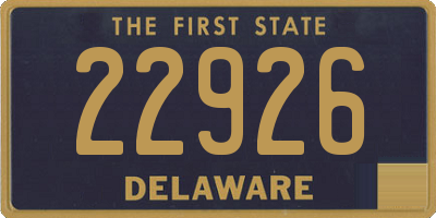 DE license plate 22926