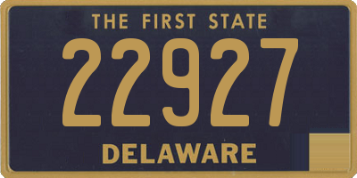 DE license plate 22927