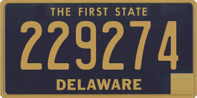 DE license plate 229274