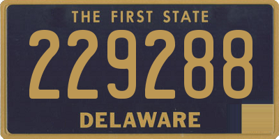 DE license plate 229288