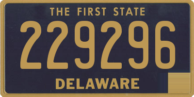 DE license plate 229296