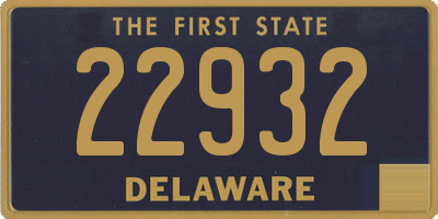 DE license plate 22932