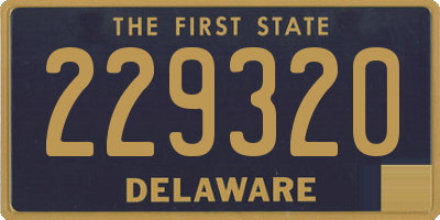 DE license plate 229320