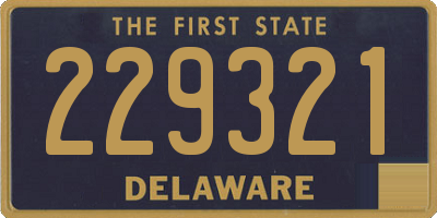 DE license plate 229321