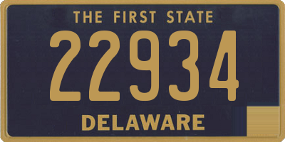 DE license plate 22934