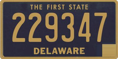 DE license plate 229347