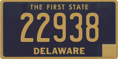 DE license plate 22938