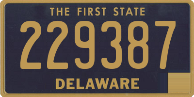 DE license plate 229387