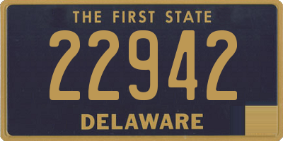 DE license plate 22942