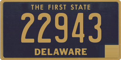 DE license plate 22943