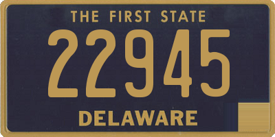 DE license plate 22945