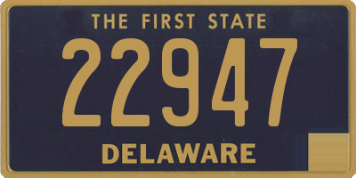 DE license plate 22947