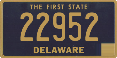 DE license plate 22952