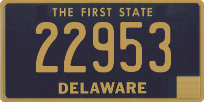 DE license plate 22953