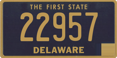 DE license plate 22957