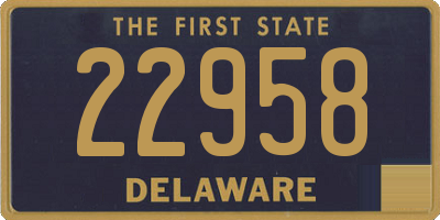 DE license plate 22958