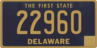 DE license plate 22960