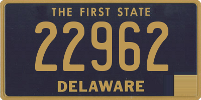 DE license plate 22962