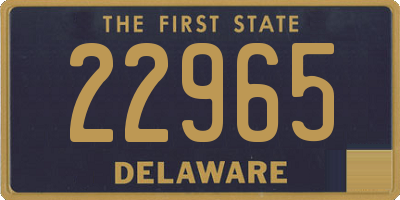 DE license plate 22965