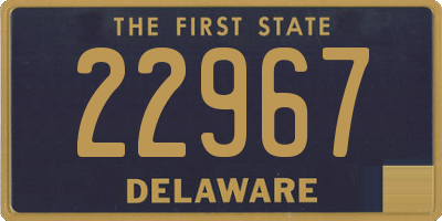 DE license plate 22967