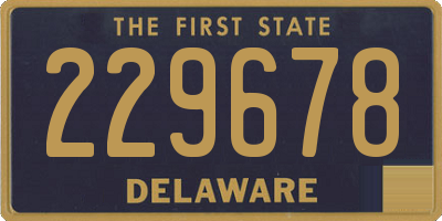 DE license plate 229678