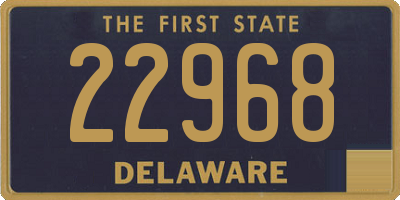 DE license plate 22968