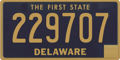 DE license plate 229707