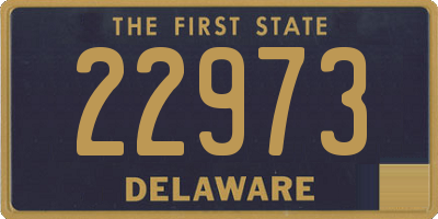 DE license plate 22973