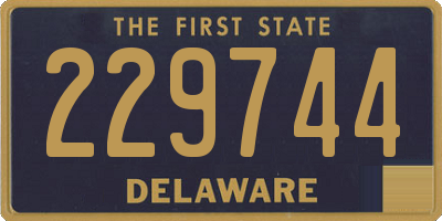 DE license plate 229744
