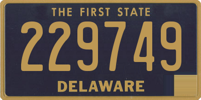 DE license plate 229749