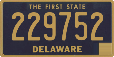 DE license plate 229752