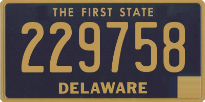 DE license plate 229758
