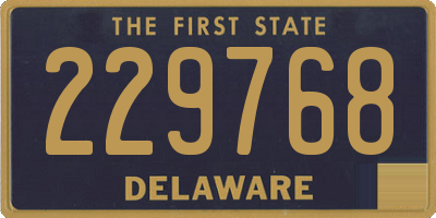 DE license plate 229768