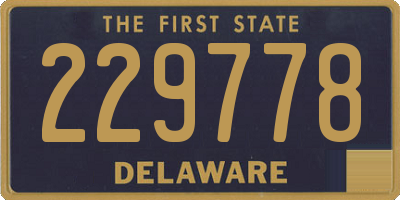 DE license plate 229778