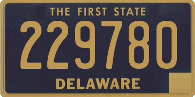 DE license plate 229780