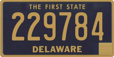 DE license plate 229784