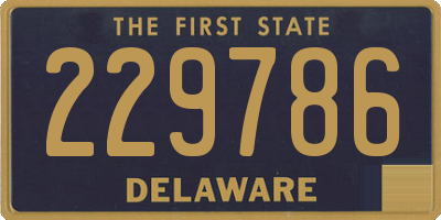 DE license plate 229786