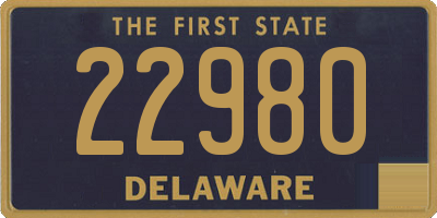 DE license plate 22980