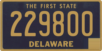 DE license plate 229800